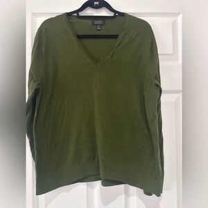 Banana Republic Forever Sweater – V-Neck – XL – Olive Green